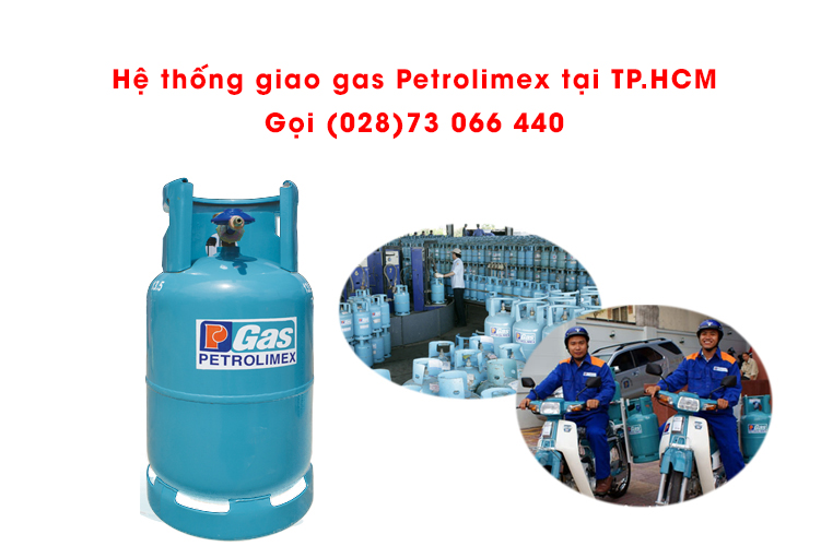 Bình Gas Petrolimex van ngang 12kg