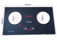 MẶT KÍNH BẾP GAS ÂM 730MM