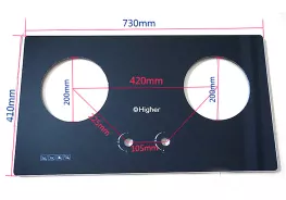 MẶT KÍNH BẾP GAS ÂM 730MM