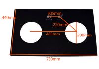 MẶT KÍNH BẾP GAS ĐÔI 750MM