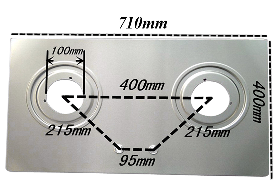 MẶT TRÁNG MEN BẾP GAS ÂM 710MM X 400MM