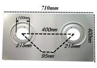 MẶT TRÁNG MEN BẾP GAS ÂM 710MM X 400MM