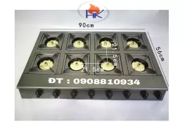 BẾP GA LIỀN LÒ TÁM LÒ 56CM