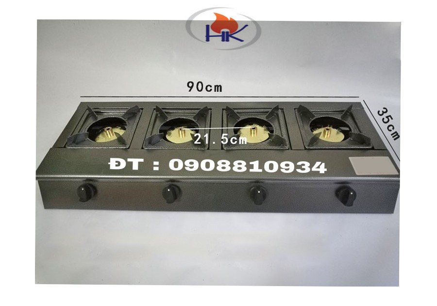 BẾP GA LIỀN LÒ BỐN LÒ 900MM