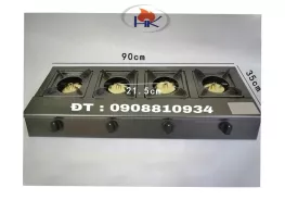 BẾP GA LIỀN LÒ BỐN LÒ 900MM