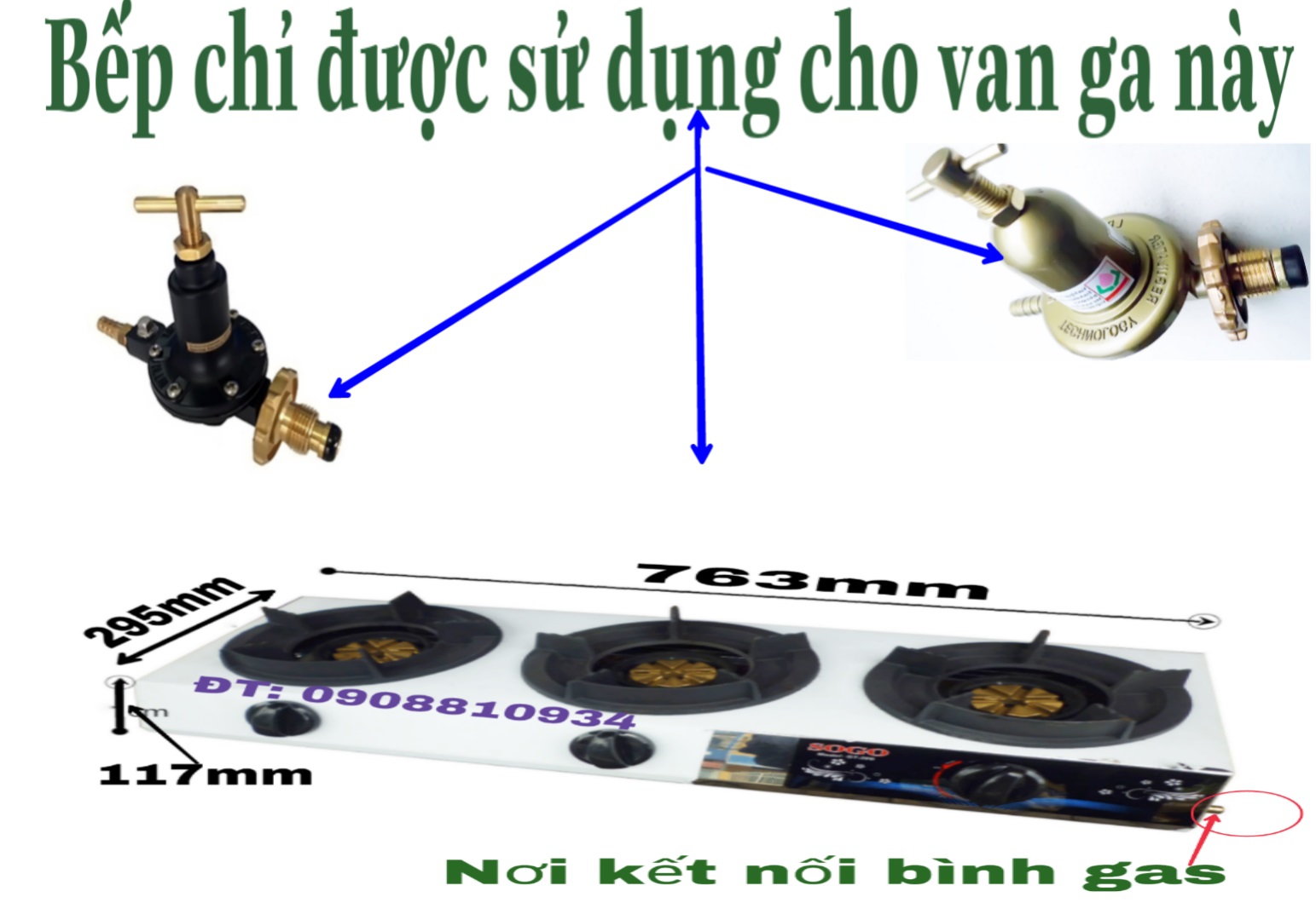 Bếp gas 3 lò bán công nghiệp khè mới SOGO GT-208S3
Bếp toàn thân bằng inox chống rỉ sét
Thiết kế nhỏ gọn tinh tế dễ dàng vệ sinh
Kiềng bếp gang dày