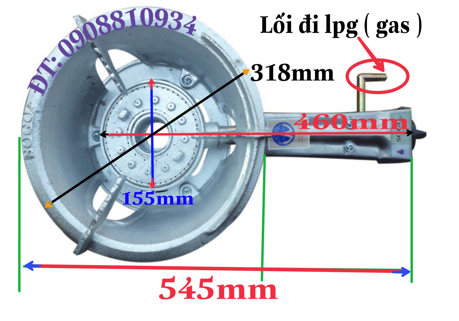 BẾP GA KHÒ CÔNG NGHIỆP SOGO GT 168B