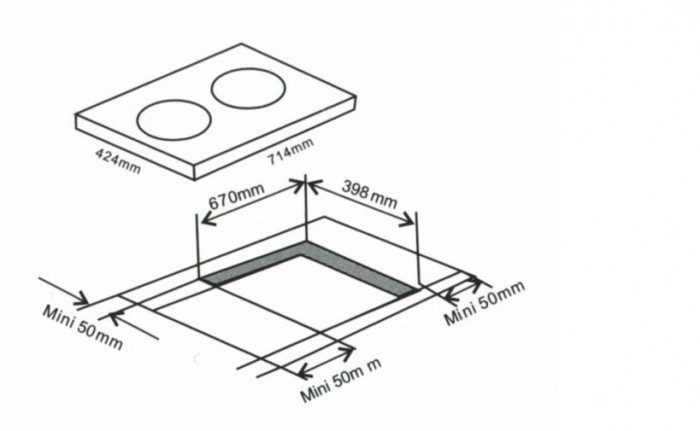 Mặt kính Schott Ceran Made in Germany
Mâm nhiệt EGO Hi-light Made in Germany