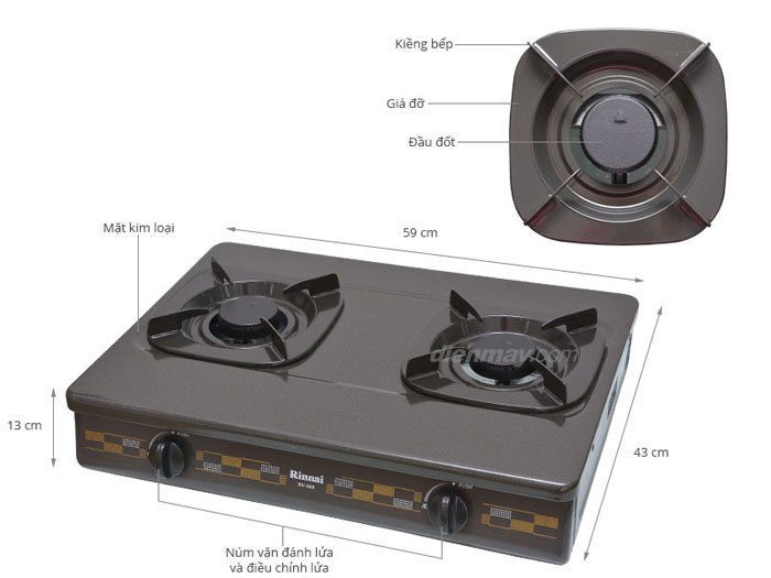 Có 2 bếp nấu
Đánh lửa bằng Magneto
Kích thước 590 x 446 x 153 mmCó 2 bếp nấu
Đánh lửa bằng Magneto
Kích thước 590 x 446 x 153 mm