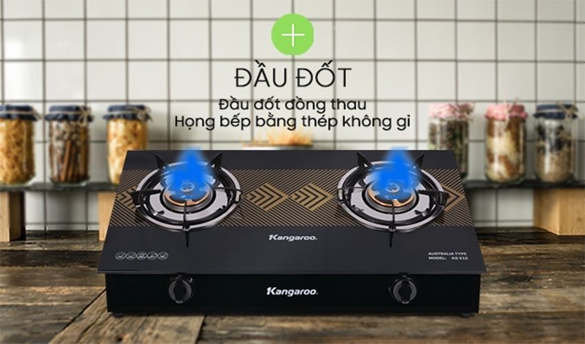 Là dòng sản phẩm bếp gas đôi dương kính hiện đại, tiện dụng
Đánh lửa Magneto rất êm và nhạy, họng Bếp bằng inox