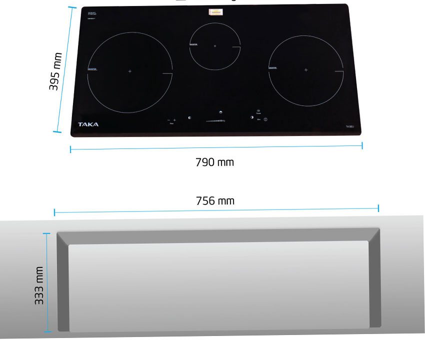 Công suất lò trái 2200W Booster 3000W
Công suất lò phải 1500W Booster 2000W