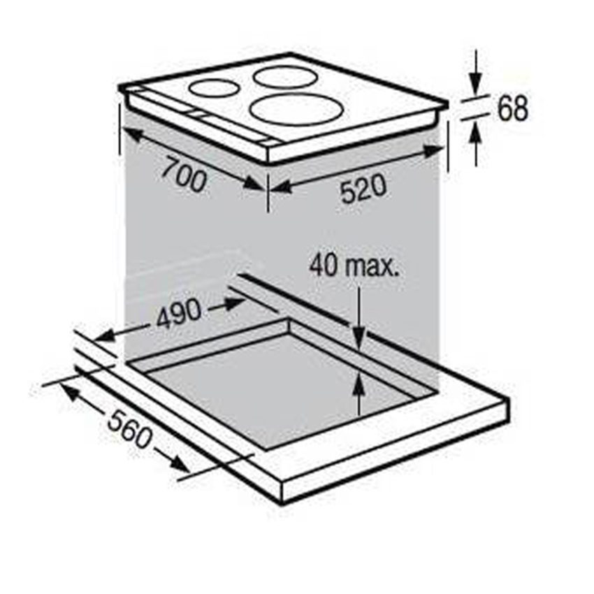 Điện áp: 220 V, 50 Hz
Công suất: 7,2 Kw
Số bếp nấu: 03