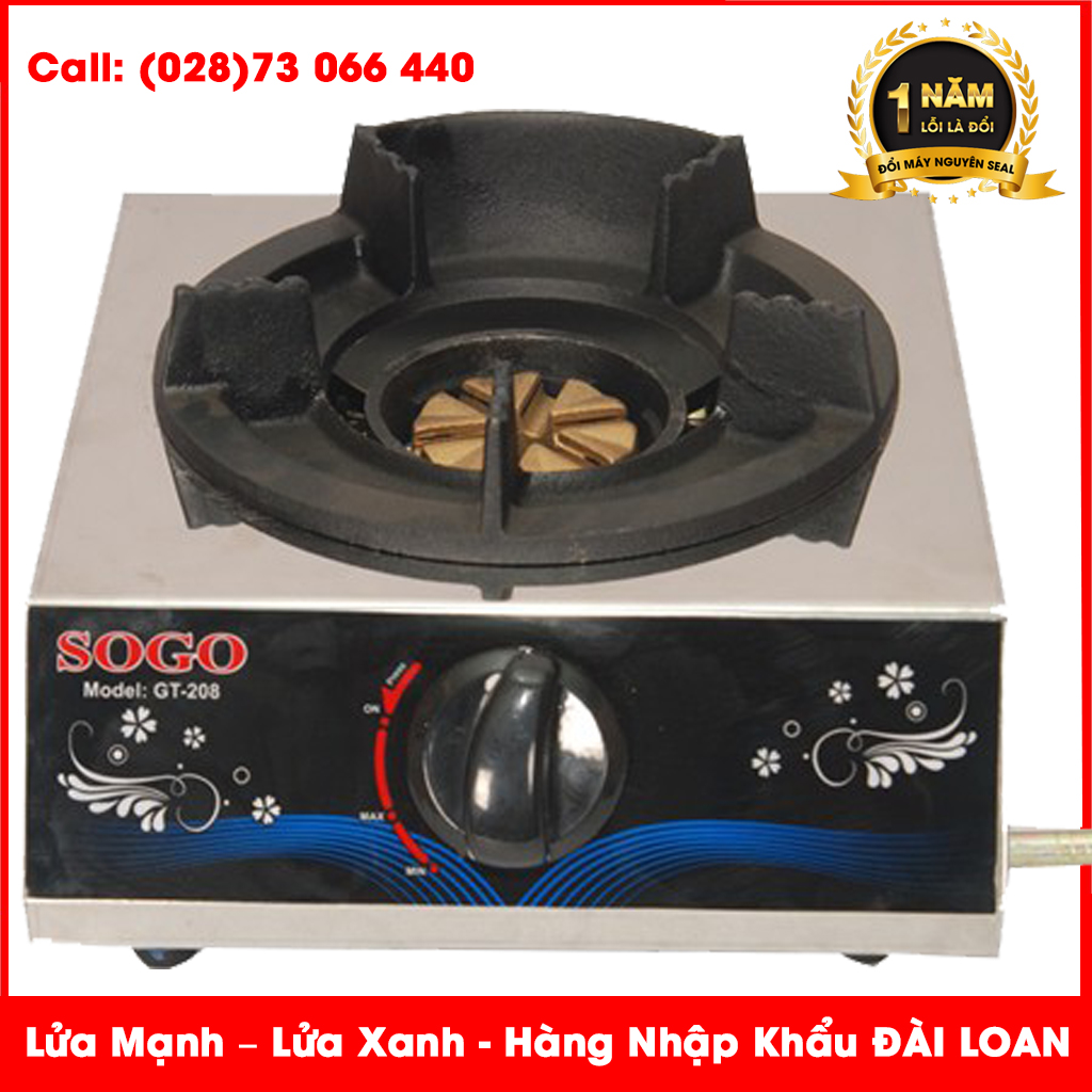 BẾP GAS BÁN CÔNG NGHIỆP KHÈ SOGO 1 LÒ GT-208S1