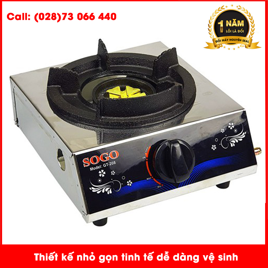 BẾP GAS BÁN CÔNG NGHIỆP KHÈ  SOGO 1 LÒ GT-208S1 -4