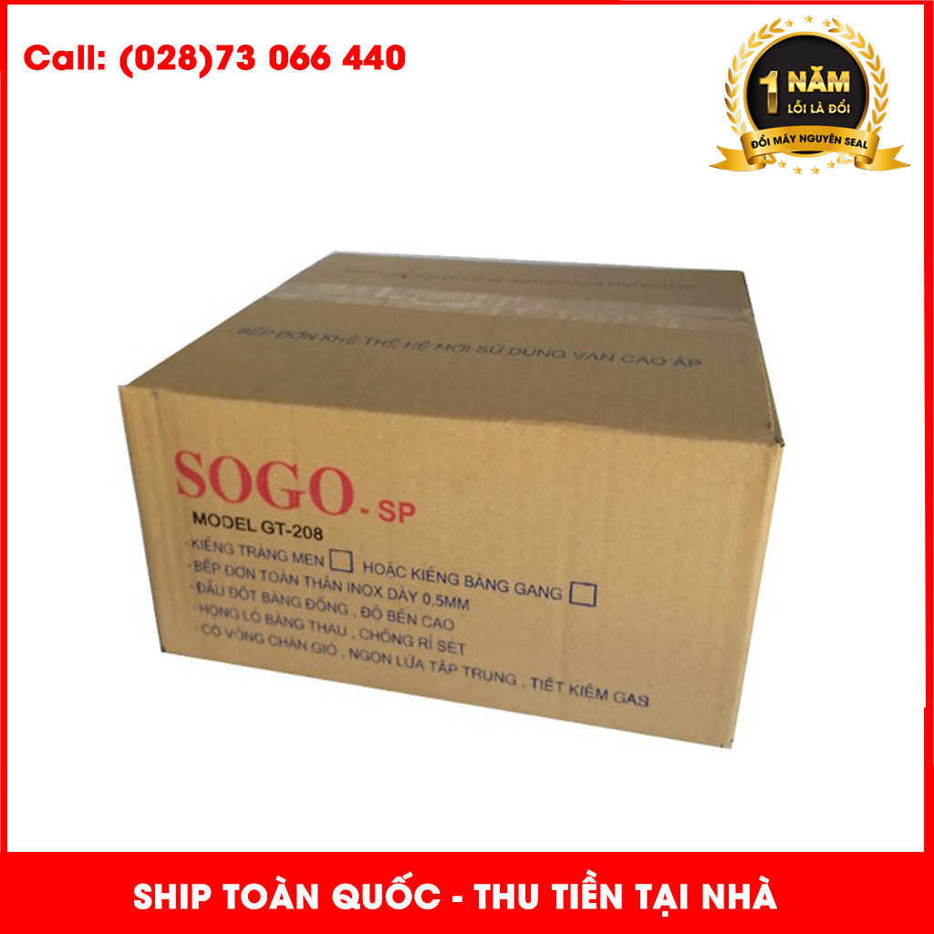 BẾP GAS BÁN CÔNG NGHIỆP KHÈ  SOGO 1 LÒ GT-208S1 -8