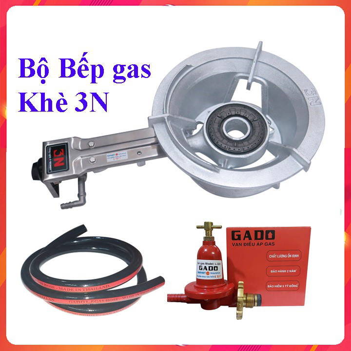 Bộ bếp gas công nghiệp khè 3N – Bếp khè lửa mạnh và xanh