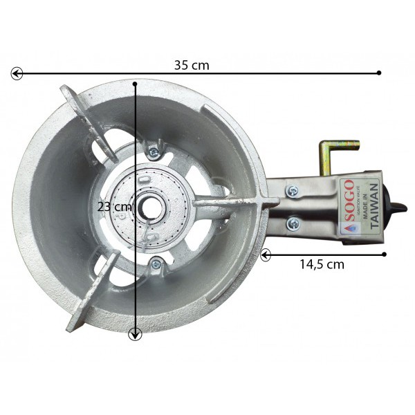 Bếp gas công nghiệp SOGO GT-3B là bếp gas chĩnh hãng SOGO, được sản xuất trên dây chuyền công nghệ hiện đại, cho chất lượng hàng đầu.