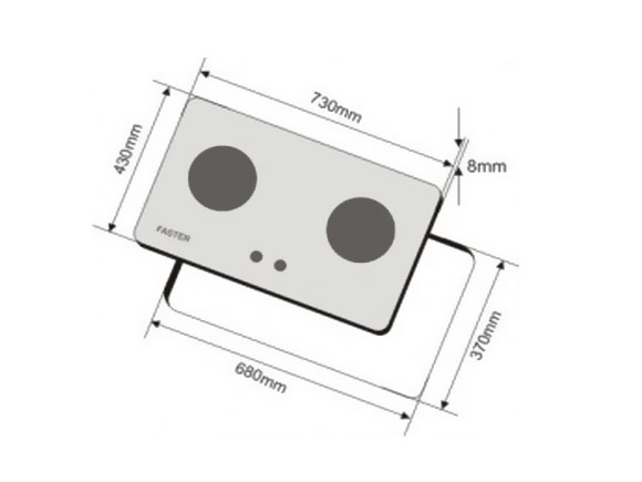 Bếp Ga Âm Faster FS-201S - 6