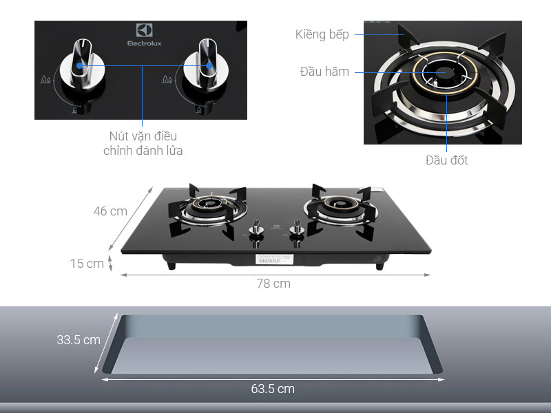 Bếp Gas Âm Electrolux EHG723BA-4