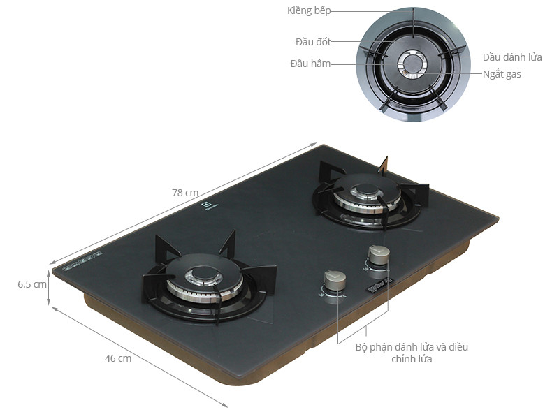 Bếp Gas Âm Electrolux EGT7627EG-9