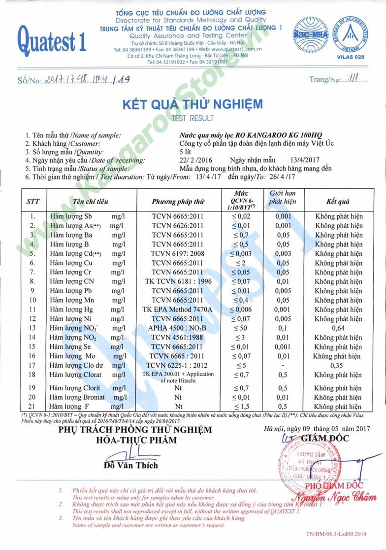 Máy lọc nước Hydrogen Kangaroo KG100HA-2