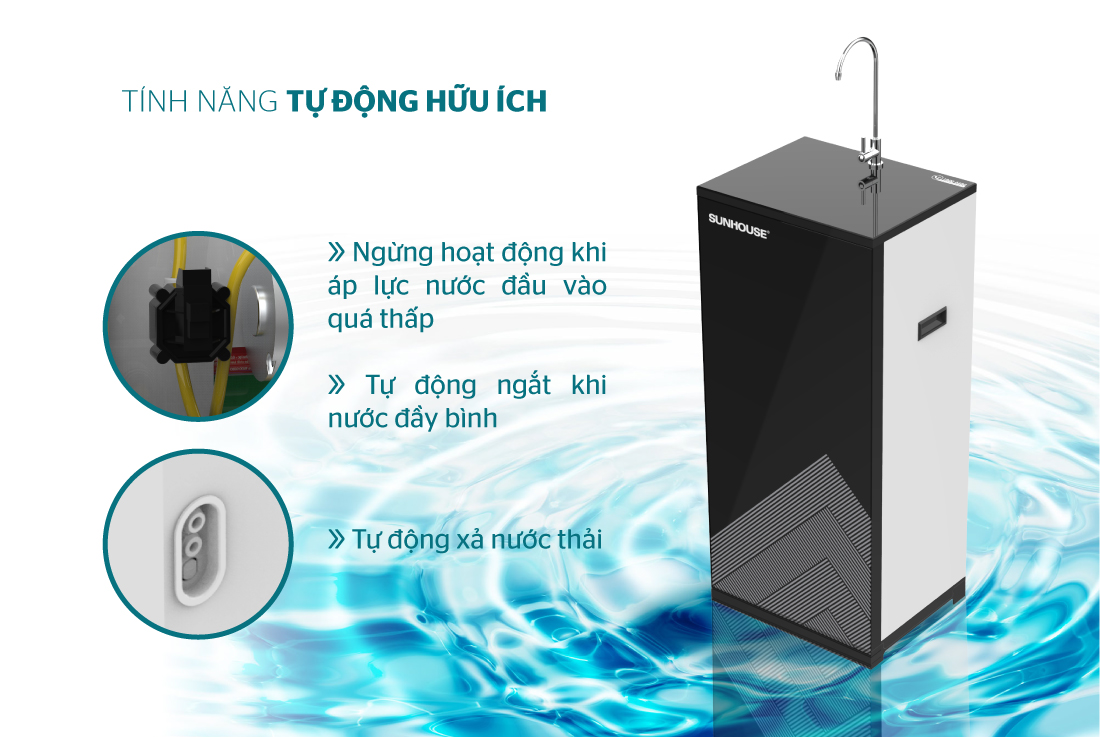 MÁY LỌC NƯỚC RO 7 LÕI SUNHOUSE SHA8868K-6