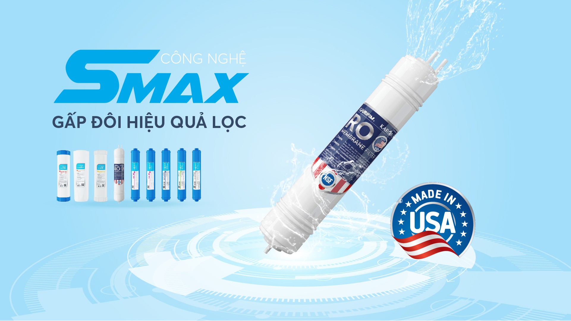 MÁY LỌC NƯỚC KAROFI OPTIMUS O-S139-NS-2