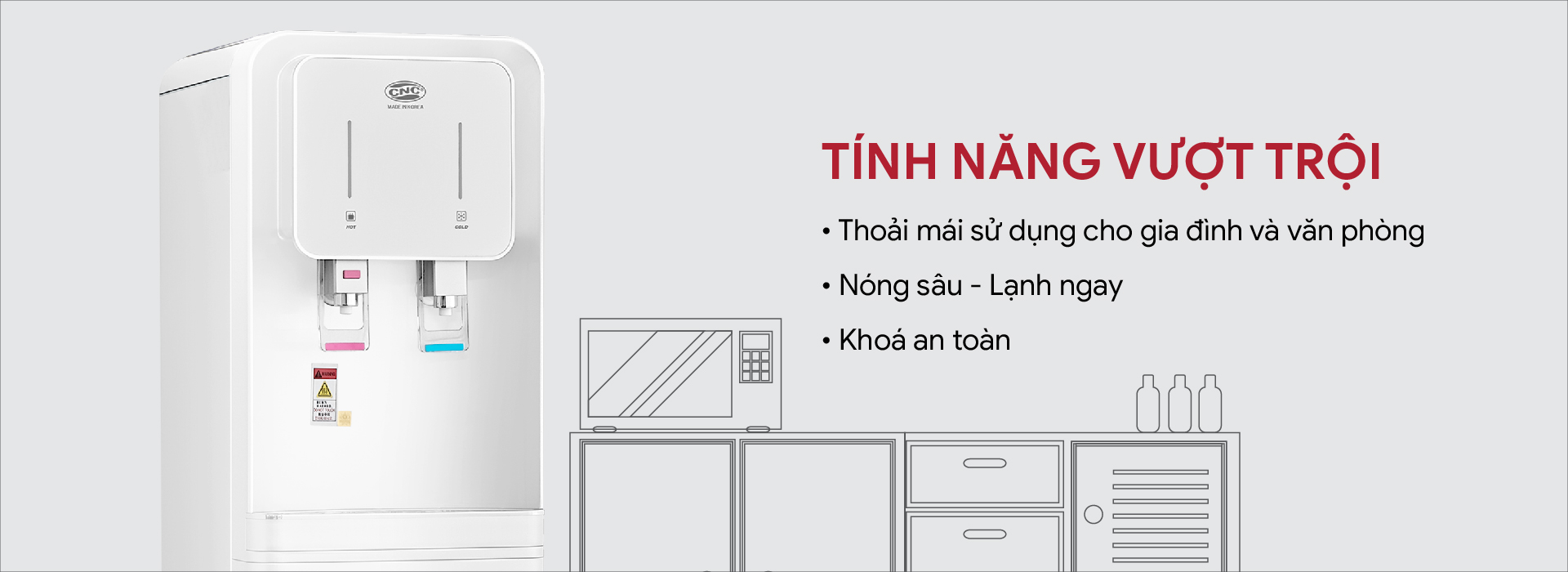 -MÁY LỌC NƯỚC NÓNG LẠNH CNC816UF-3