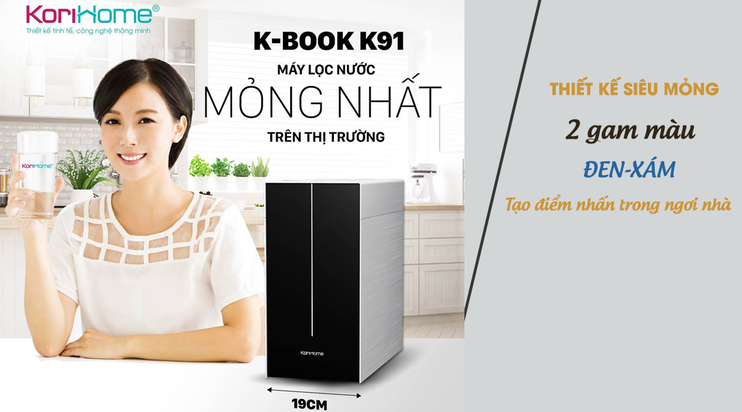 MÁY LỌC NƯỚC KORIHOME K-BOOK K91-3