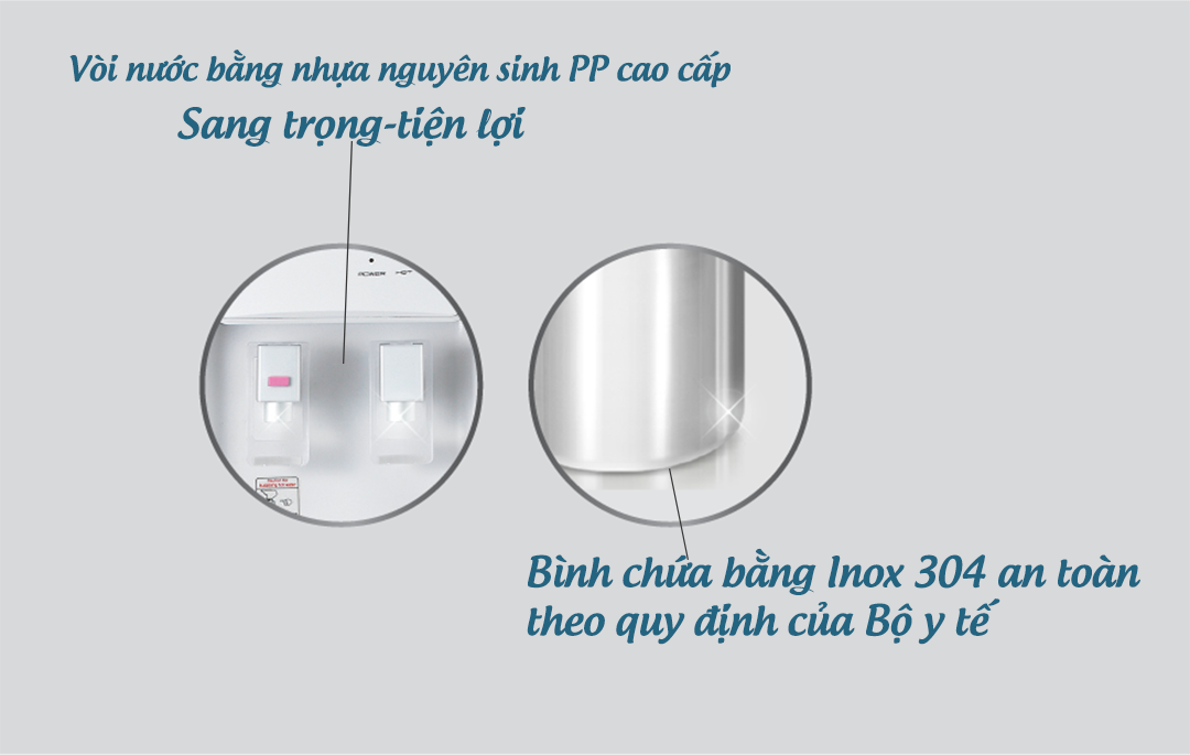 CÂY NƯỚC NÓNG LẠNH ÚP BÌNH KORIHOME WDK-855-4