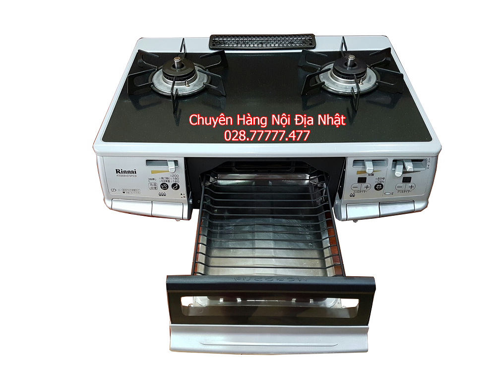 Bếp ga Nhật nội địa RINNAI RTS-S660VCTS-L mặt kính kiềng inox