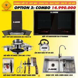 COMBO TRỌN BỘ THIẾT BỊ NHÀ BẾP - BẾP TỪ EUROSUN EU - T706 MAX - SERIE 8