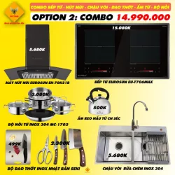COMBO TRỌN BỘ THIẾT BỊ NHÀ BẾP - BẾP TỪ EUROSUN EU - T706 MAX - SERIE 8