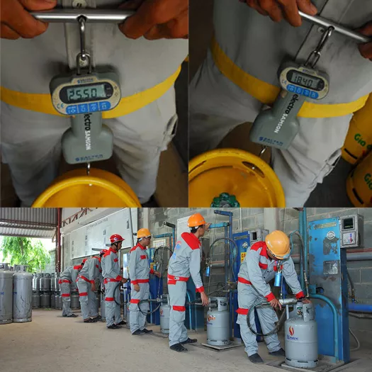 Cân gas tại nhà- Đảm bảo đủ kg