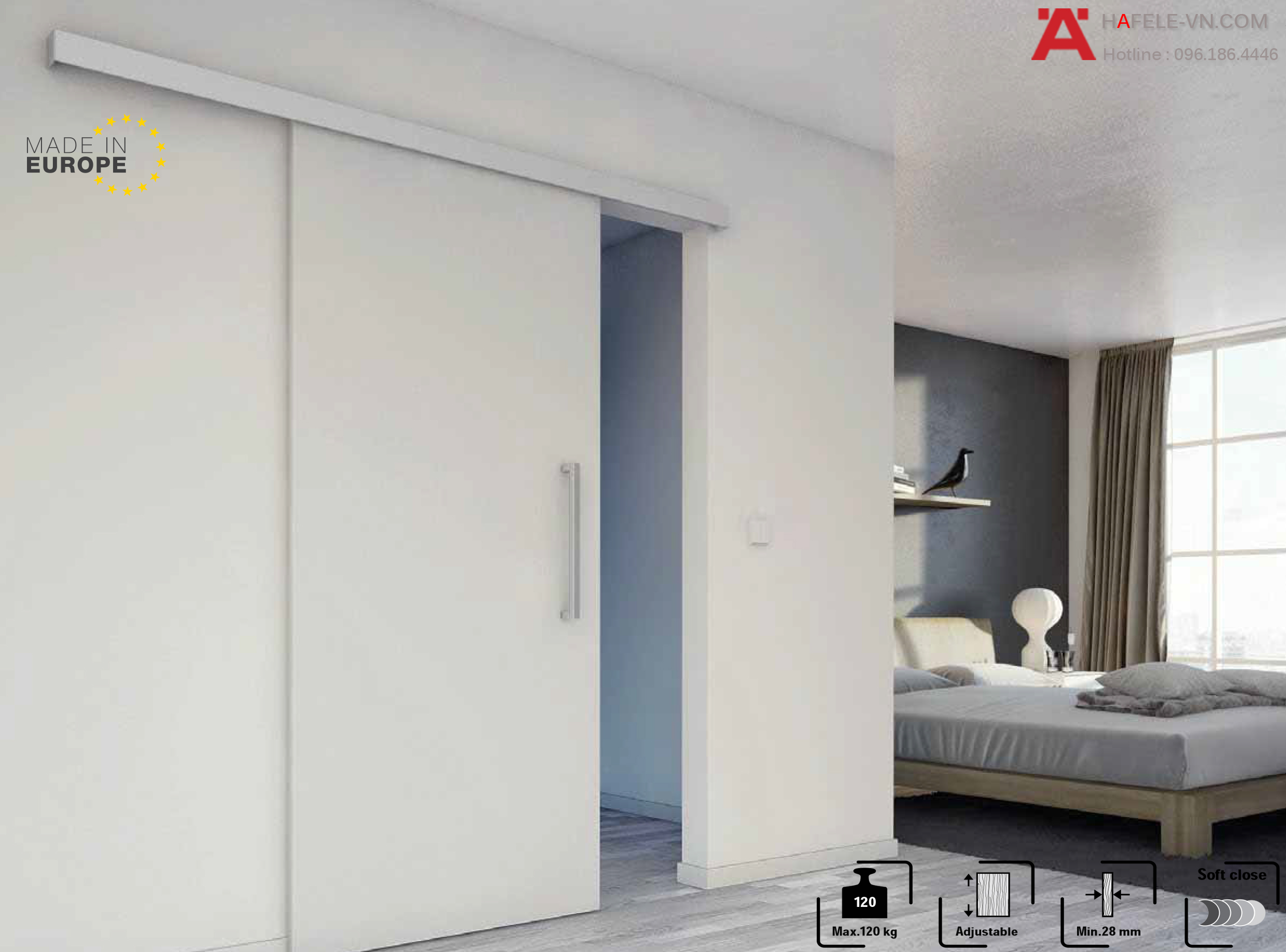 Phụ Kiện Cửa Trượt Slido Classic 120P Hafele 941.25.131