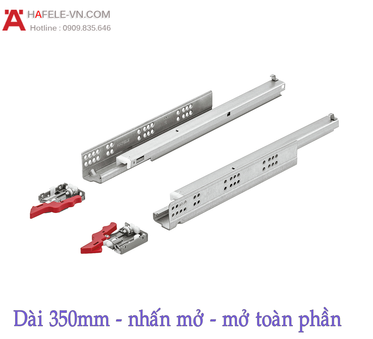 Ray Âm EPC Plus Nhấn Mở 350mm Hafele 433.03.133