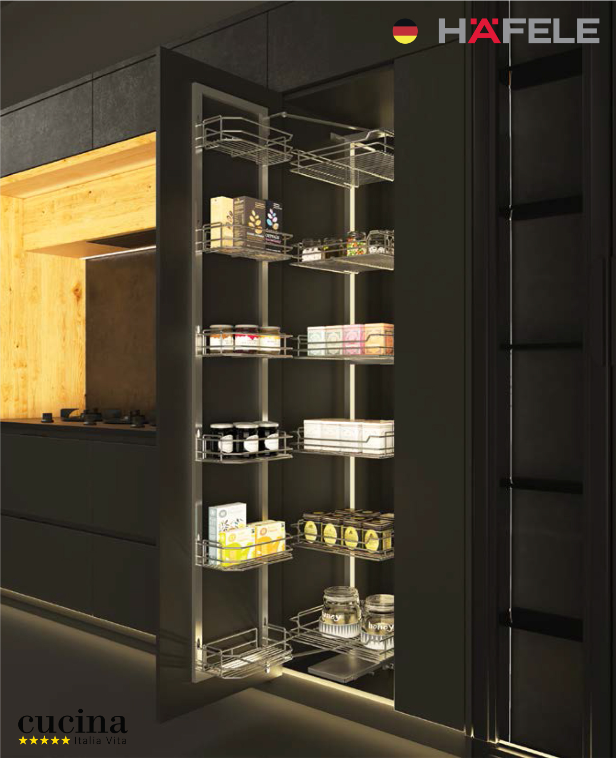 Tủ Kho Dolce 6 Tầng 450mm Cucina 548.65.232