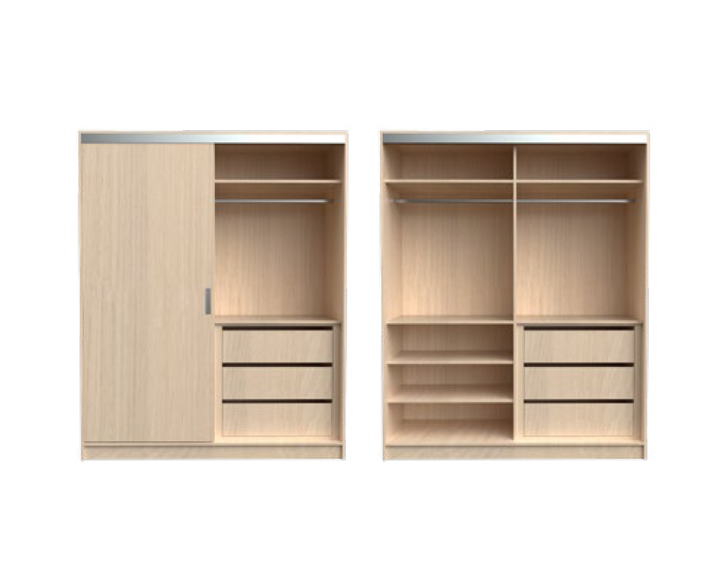 Tủ Quần Áo Hafele Cửa Trượt 2 Cánh Slido 50IF