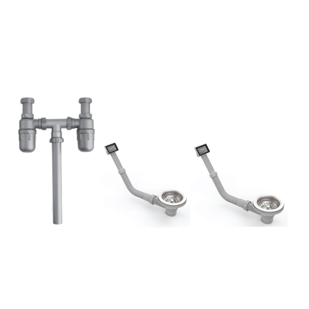 Bộ Xả Cho Chậu Rửa 2 Hộc Hafele 567.25.923