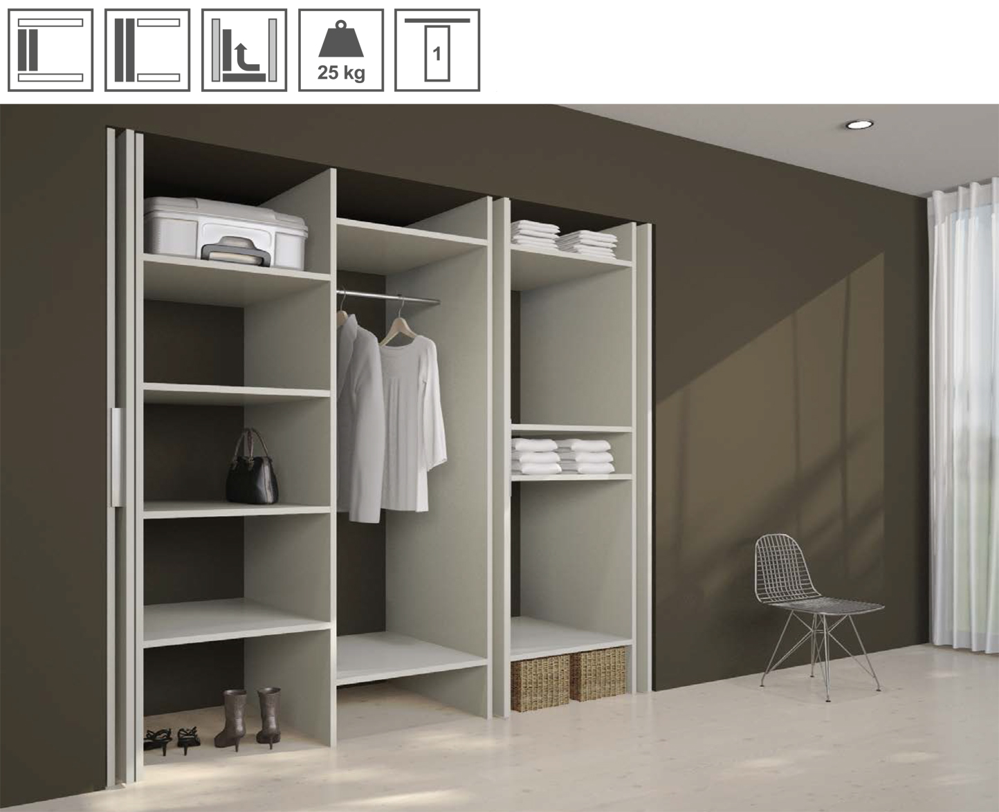 Bộ Phụ Kiện Cửa 25Kg Concepta Hafele 408.30.045