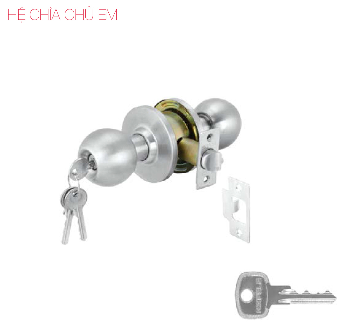 Tay Nắm Tròn Hệ Chìa Chủ Cửa Kho Hafele 911.83.245