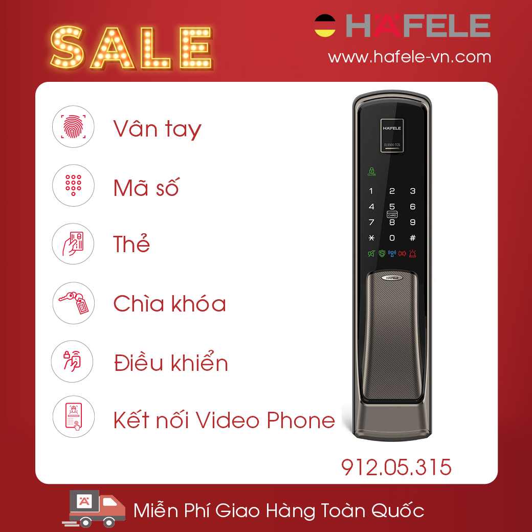 Khóa Điện Tử EL9500-TCS Hafele 912.05.315