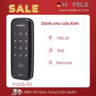 Khóa Điện Tử Cho Cửa Kính ER4400-TCR Hafele 912.05.701