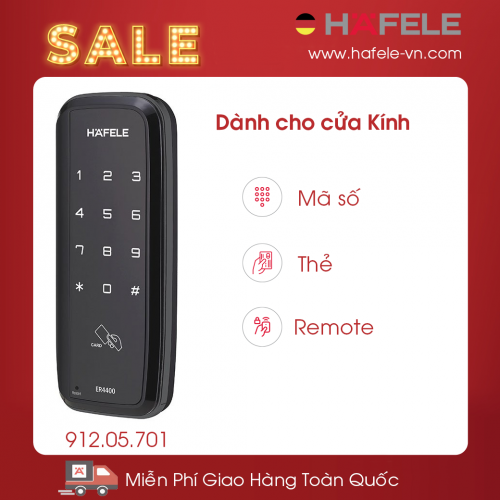 Khóa Điện Tử Cho Cửa Kính ER4400-TCR Hafele 912.05.701
