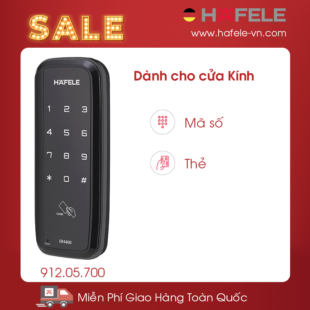 Khóa Điện Tử Cho Cửa Kính ER4400-TC Hafele 912.05.700