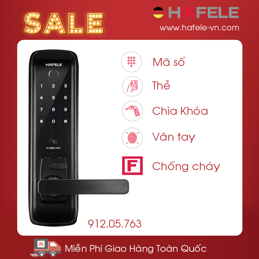 Khóa Điện Tử EL7800-TCS Hafele 912.05.763