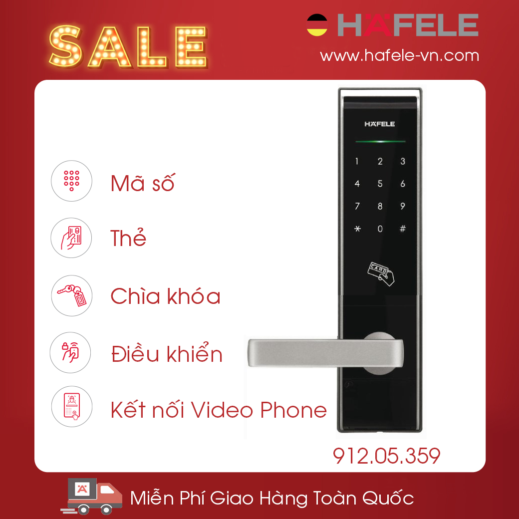 Khóa Điện Tử EL8000-TC Hafele 912.05.359