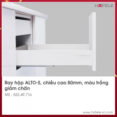 Ray Hộp Alto S Giảm Chấn H80mm Hafele 552.49.716