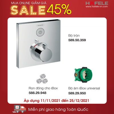 Bộ Sen Tắm Âm 1 Chức Năng ShowerSelect Hafele 589.50.363