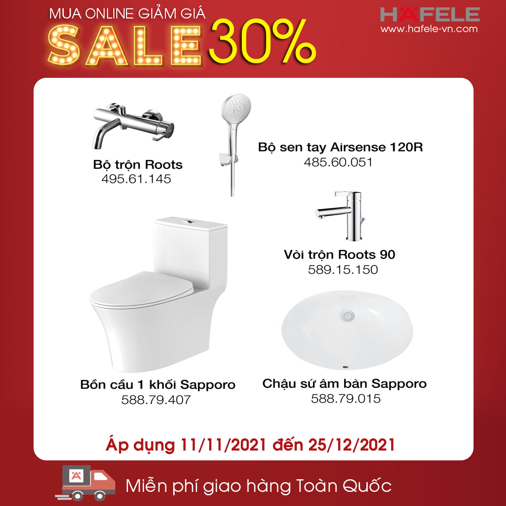 Bộ Combo Thiết Bị Nhà Tắm & Vệ Sinh Hafele 732.19.767